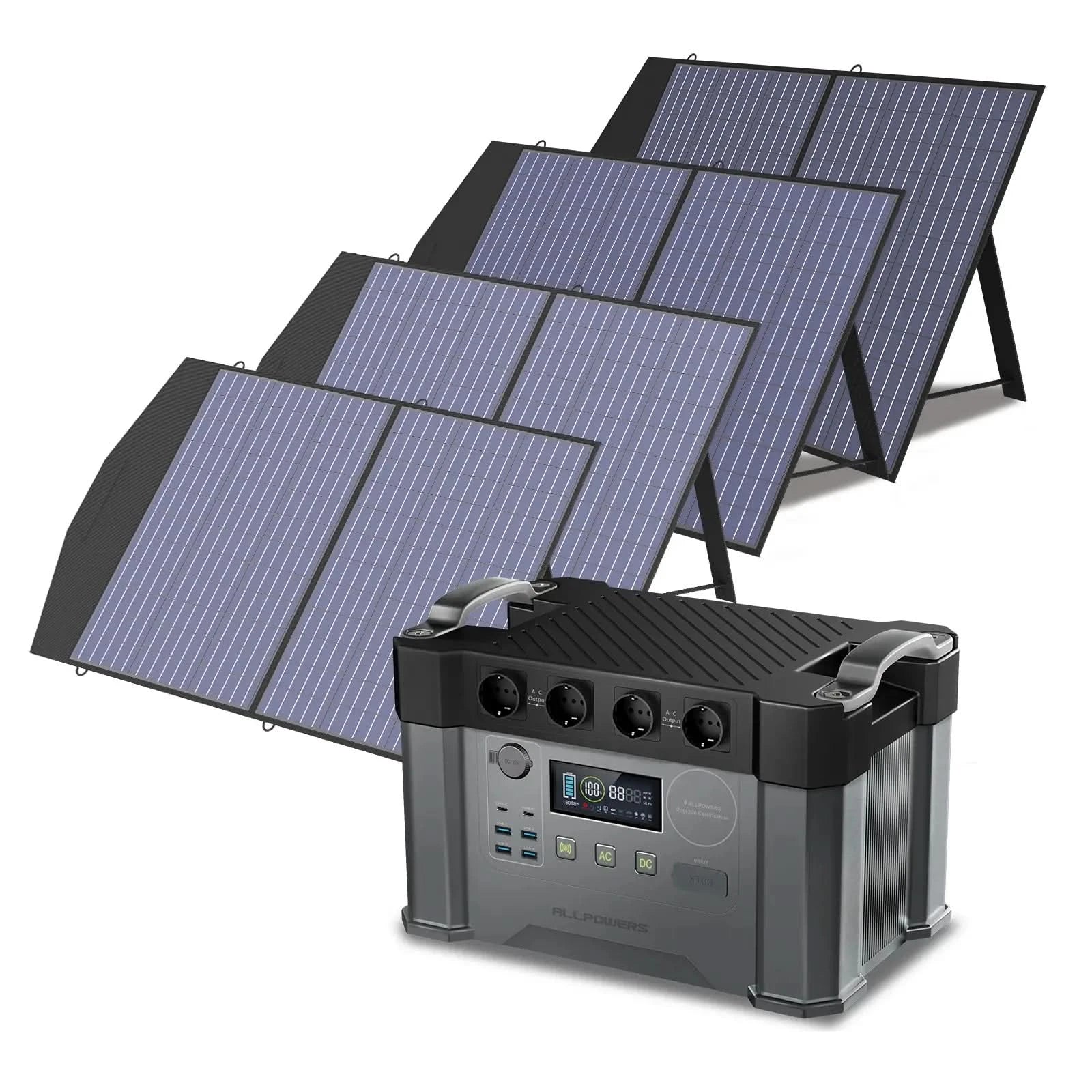 ALLPOWERS Solar Generator Kit 2000W (S2000 + SP027 100W Solar Panel)