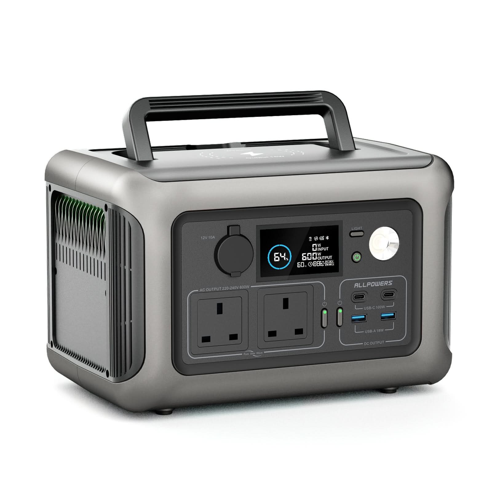 ALLPOWERS R600 Portable Power Station 600W 299Wh LiFeP04 Battery