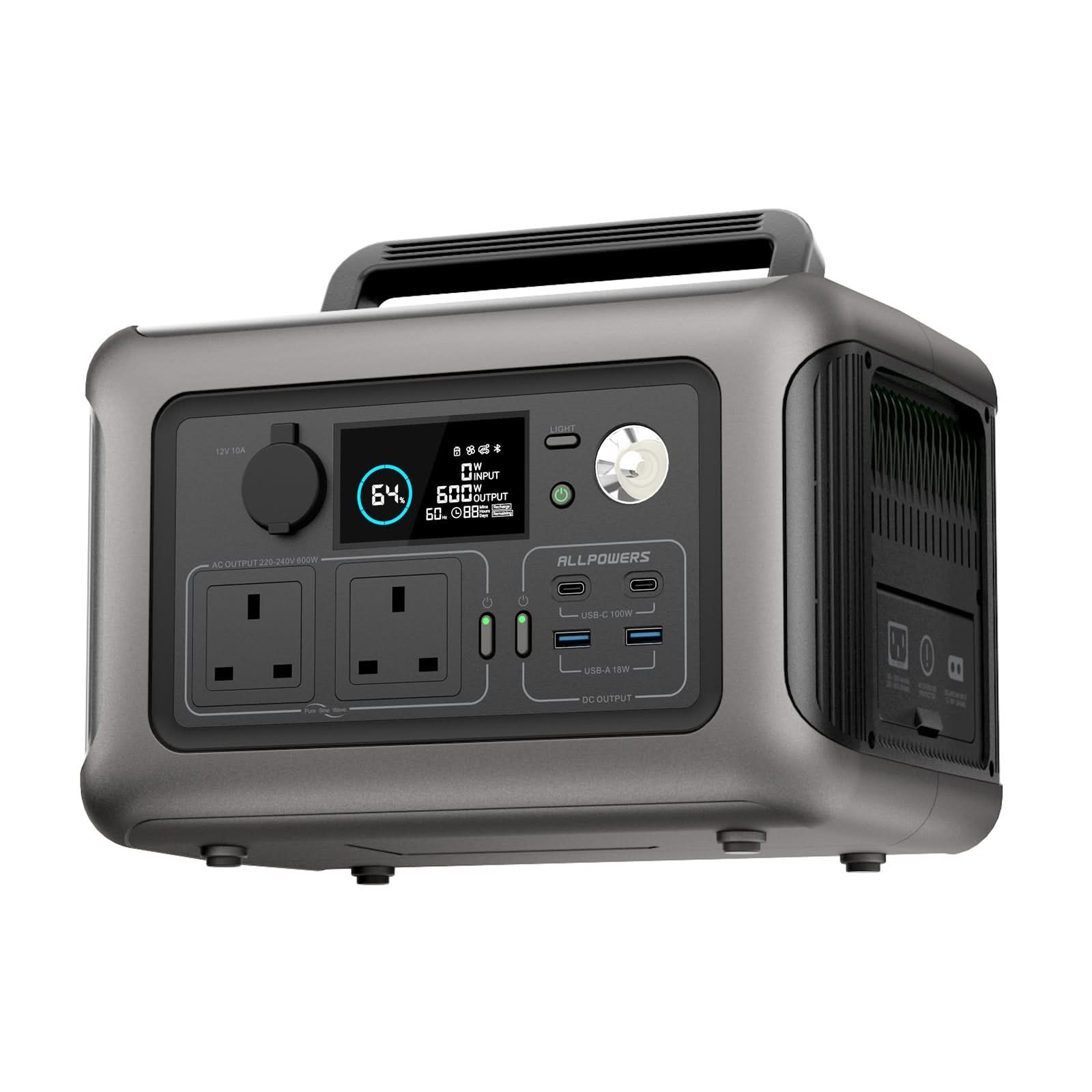ALLPOWERS R600 Portable Power Station 600W 299Wh LiFeP04 Battery