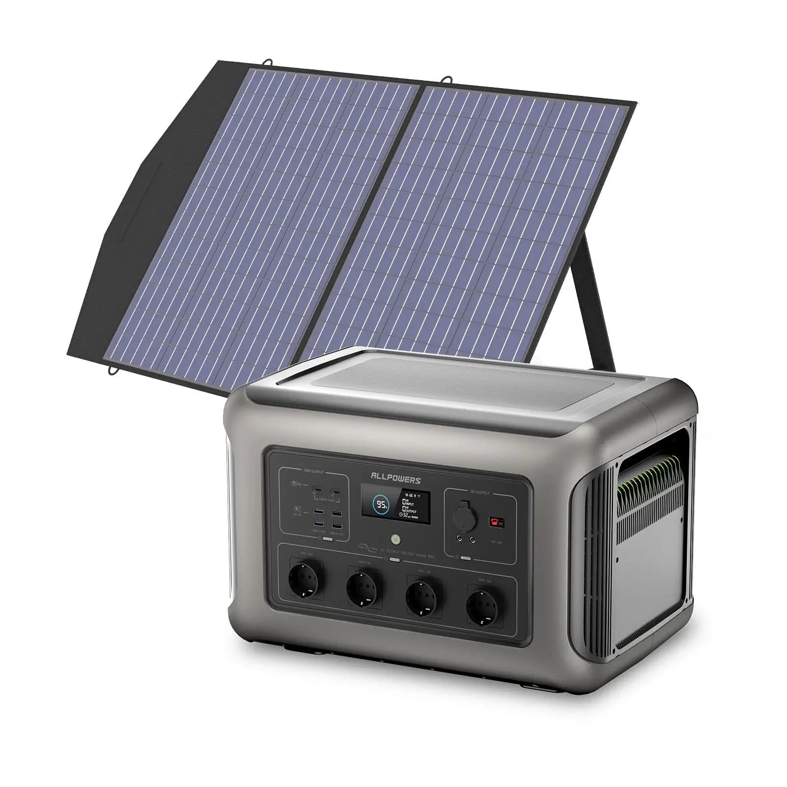 ALLPOWERS Solar Generator Kit 3500W (R3500 + SP027 100W Solar Panel)