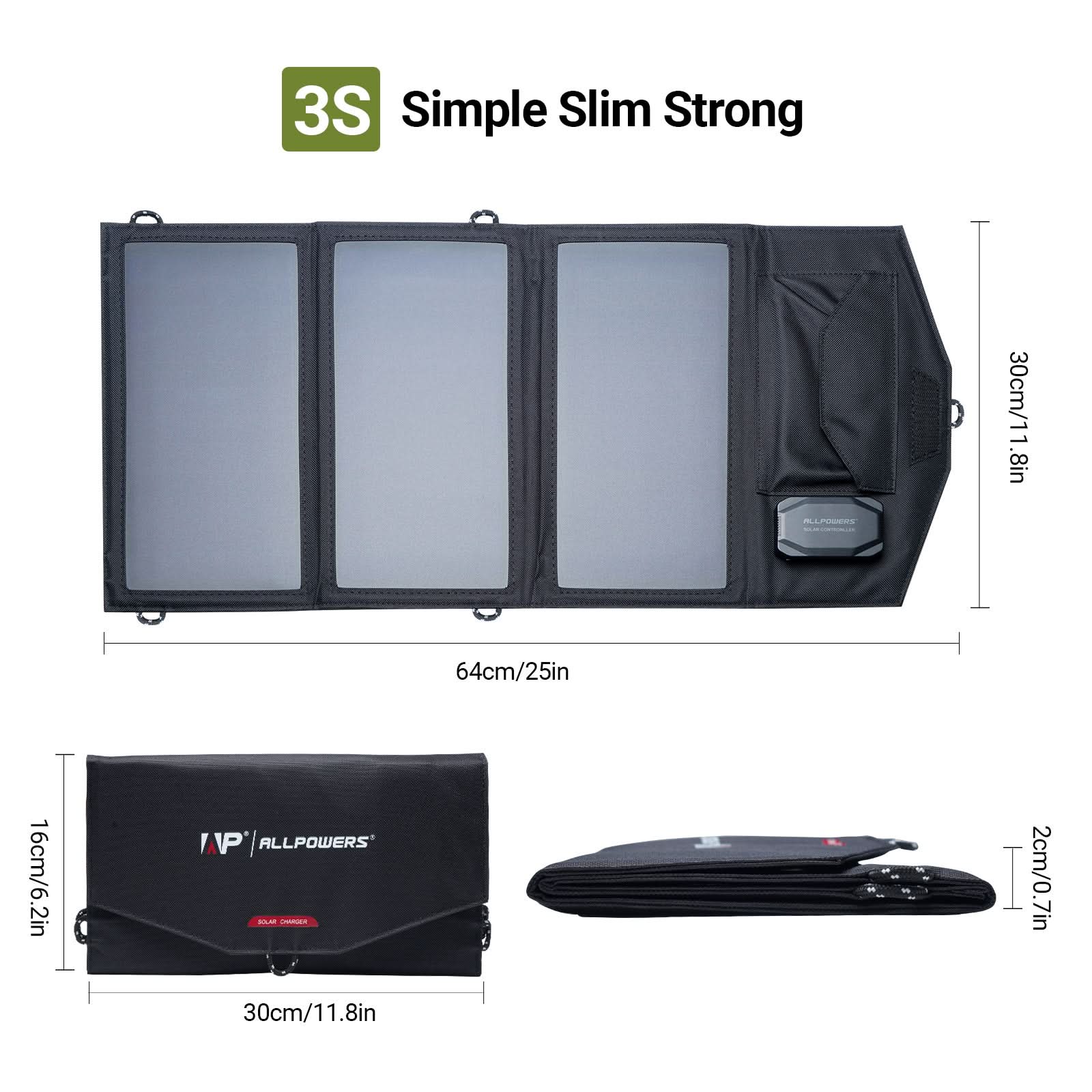 ALLPOWERS 18V 21W Solar Panel