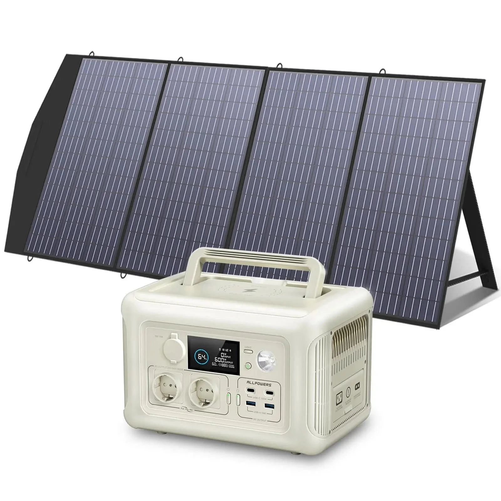 ALLPOWERS Solar Generator Kit 600W (R600 + SP033 200W Solar Panel)