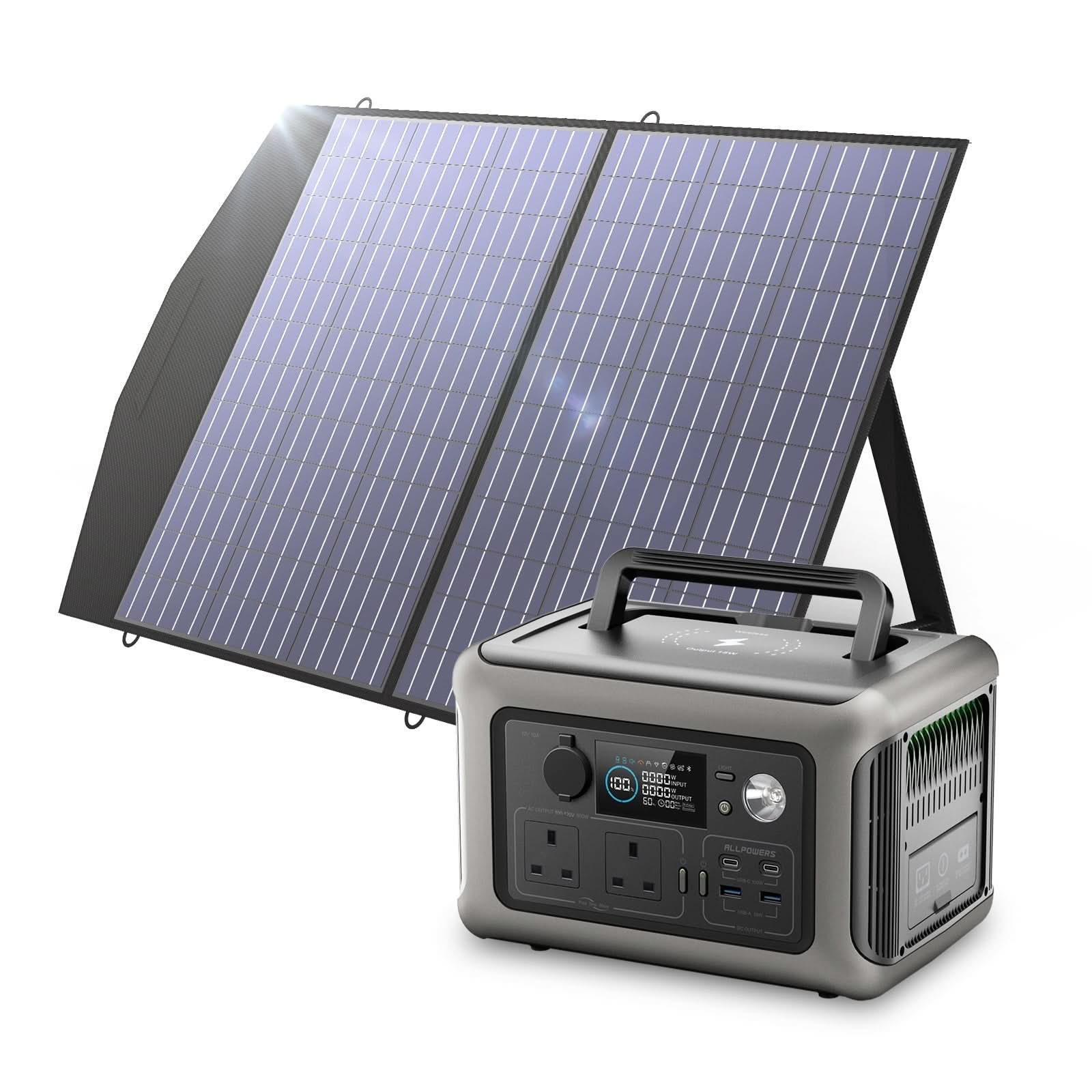 ALLPOWERS Solar Generator Kit 600W (R600 + SP027 100W Solar Panel)
