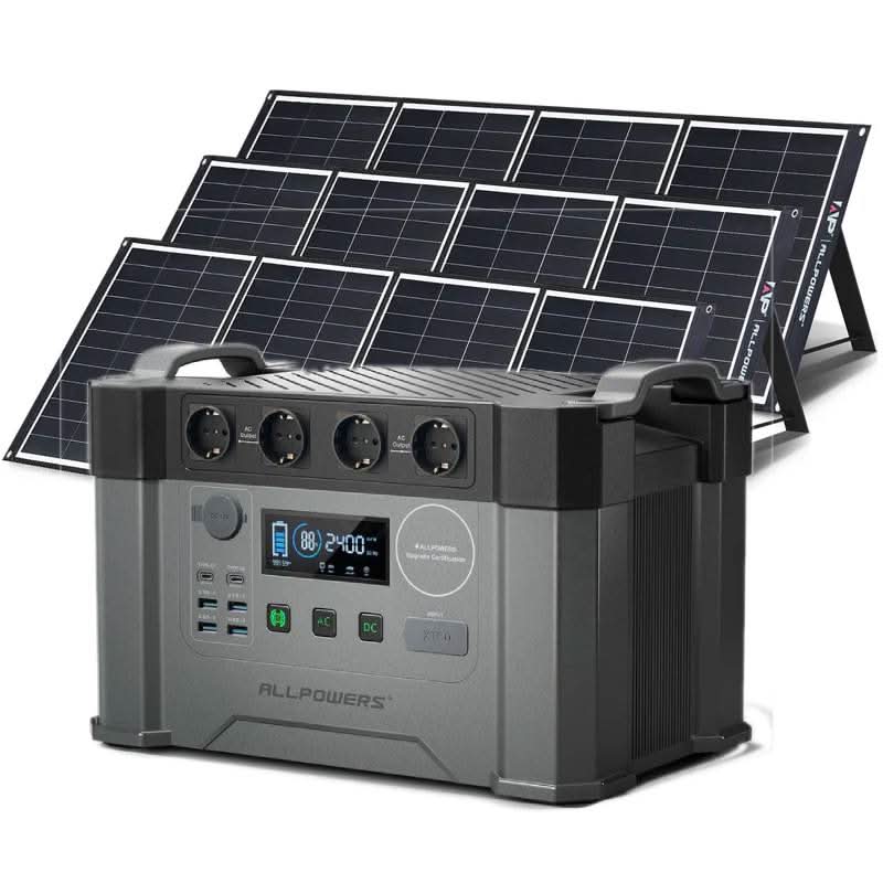 ALLPOWERS Solar Generator Kit 2400W (S2000 Pro + SP035 200W Solar Panel)